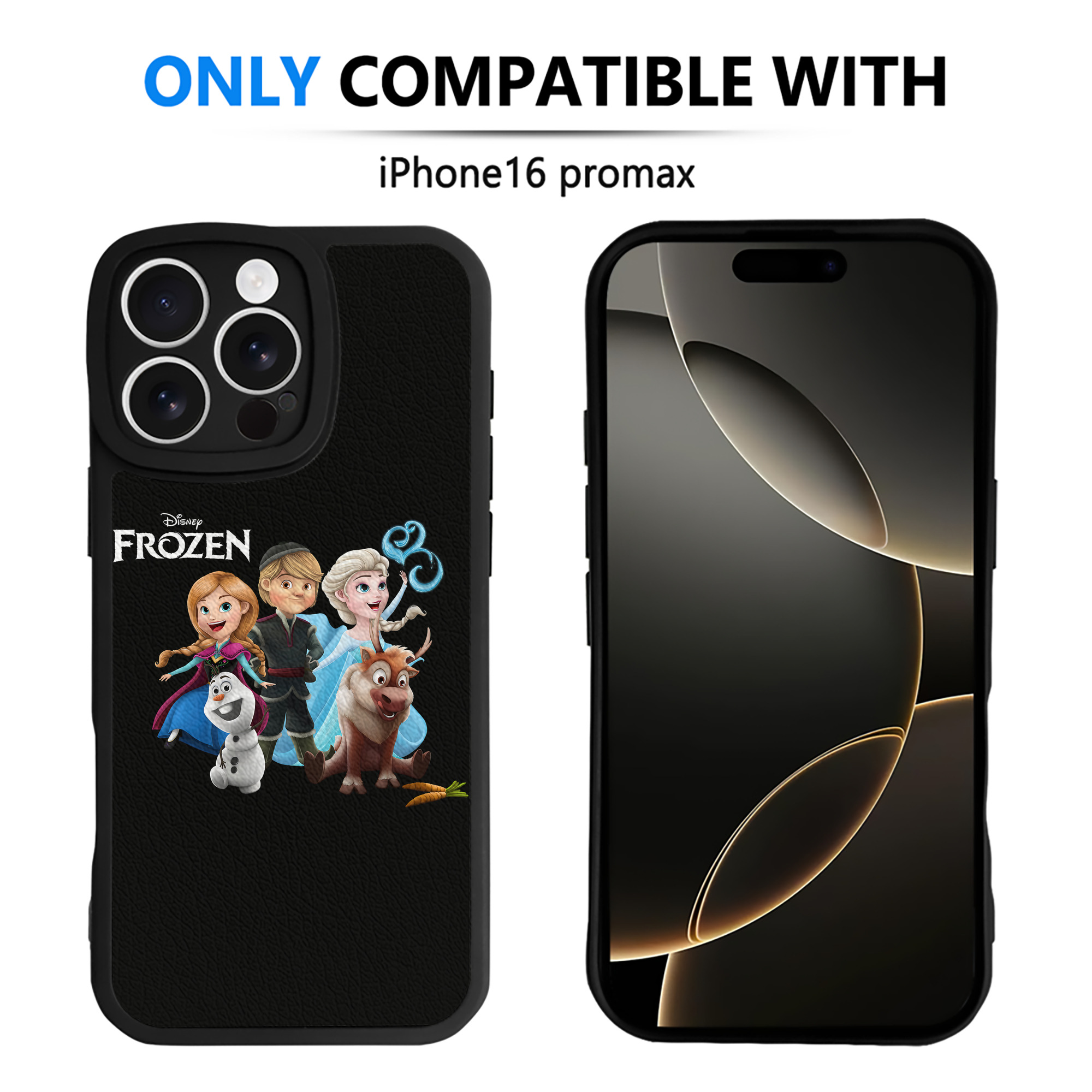 （画像用） アナと雪の女王 アンナ エルサ Frozen Anna Elsa 【iPhone 16シリーズ対応】シリコンスマホケース（レザー調） 材質：シリコン